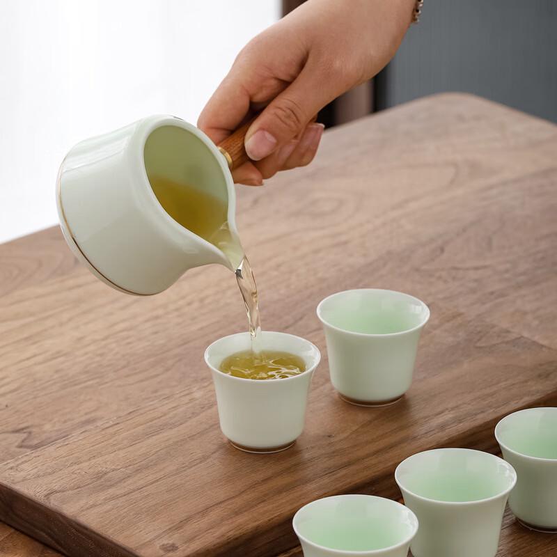 Emerald Green Ceramic Travel Tea Set