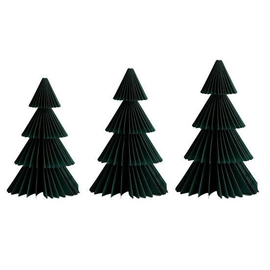 Yousheng 3/4Pcs Christmas Tree Ornament Easy Assembly Geometric Origami Christmas Tree Festive Merry Christmas Decor