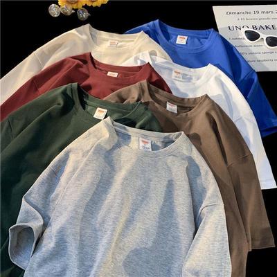 Unisex 100% Baumwolle Weiß & Schwarz T-Shirt, Größe L, Rundhalsausschnitt, Kurzarm, Einfarbig, Lockere Passform.