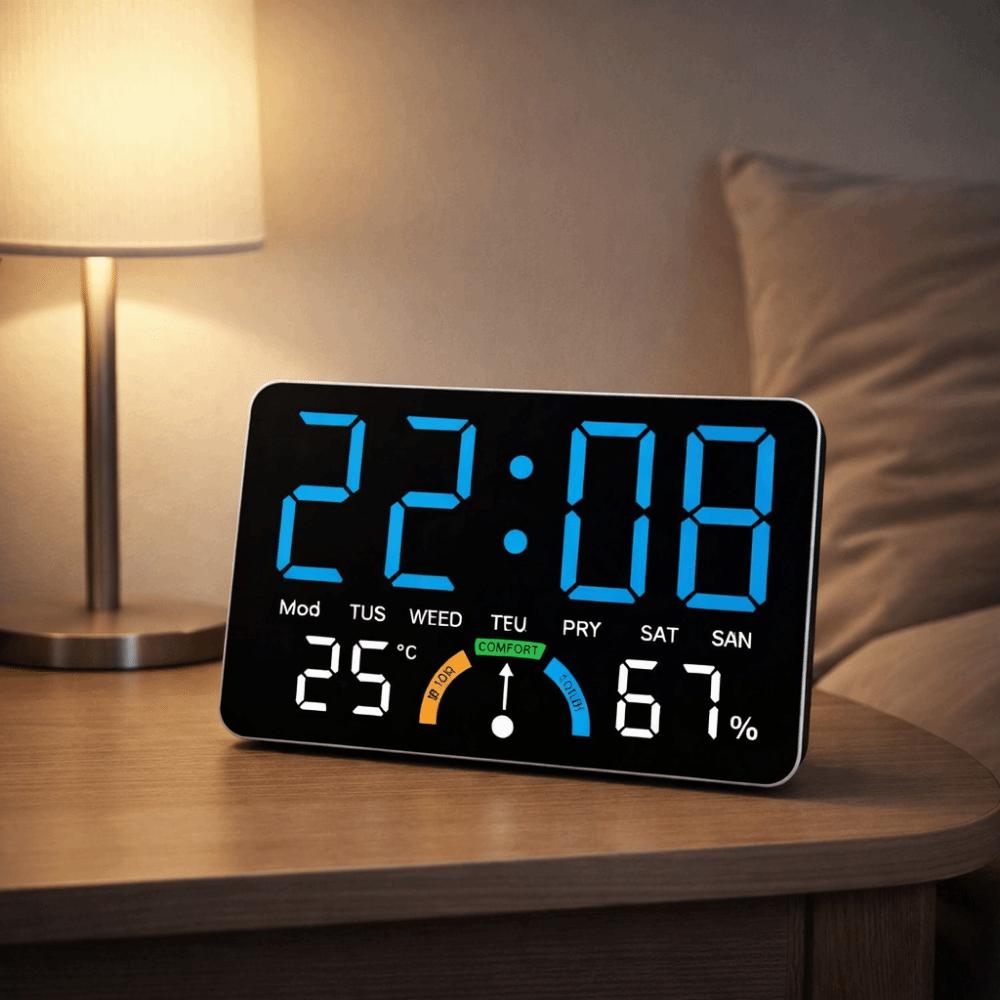Dual Alarms Digital Wall Clock Large Screen Electronic Table Clock LED Alarm Clock  Home Decor