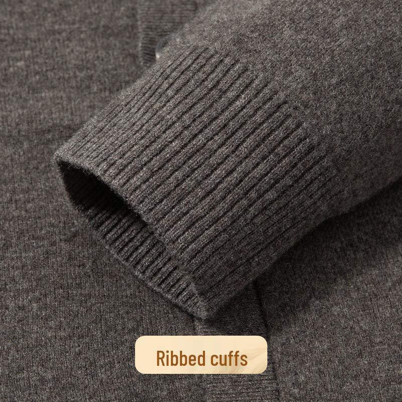 Pánský kardiganový svetr s výstřihem do V ze 100% merino vlny