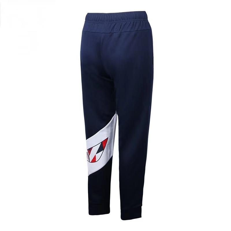 Li Ning Fleece Lined Thick Warm Solid Color Casual Fitness Running Pants Men bottoms Blue AKLS392-2