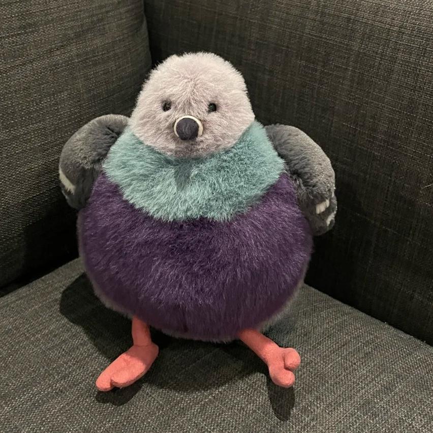 Kawaii Fat Pigeon Plush Toy Cartoon Cuddly Bird Doll Xmas Gift Doll Adorably Stuffed Animal Birthday Gifts Girl
