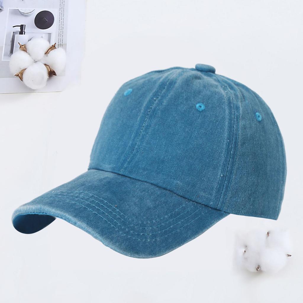 Manufacturers Baseball Cap Washed Cotton Sun Hat Custom Logo Cowboy Soft Top Sunscreen Baseball Cap