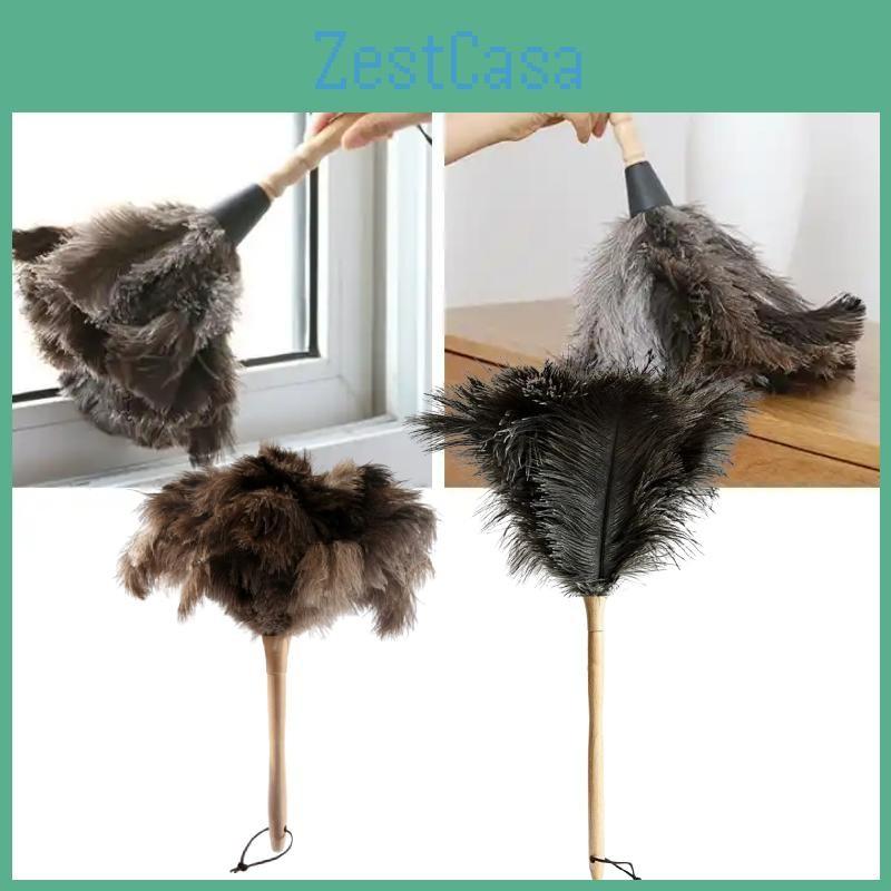 Feather Household Ostrich Duster With Handle For Efficient Dust Tool Removal