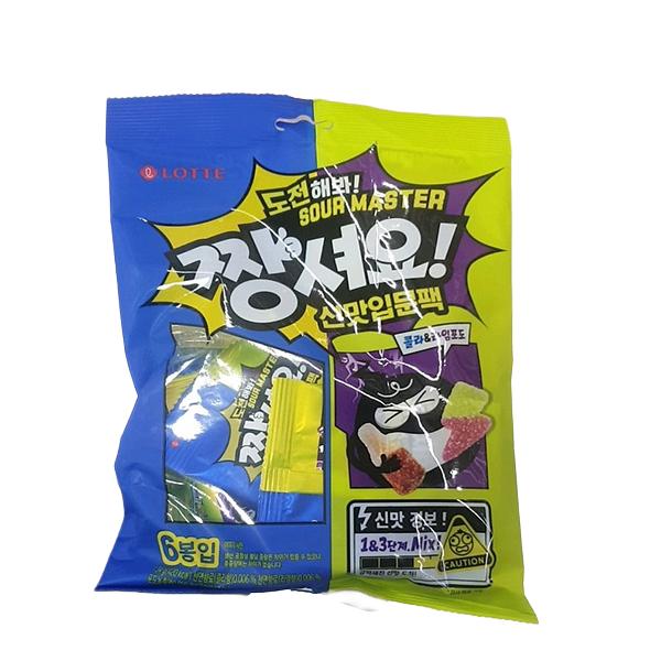 Lotte Jjang-syeo Sour Intro Pack Cola & Lime Grape 134g