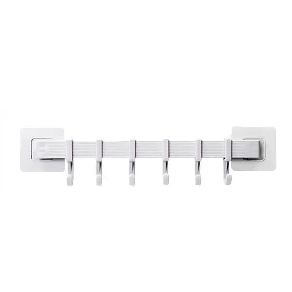 Multifunction Kitchen Storage Hook Cupboard 6 Hook Home Organizer Storage Rack Pantry Chest Tools Towels Hanger Wardrobe Hooks