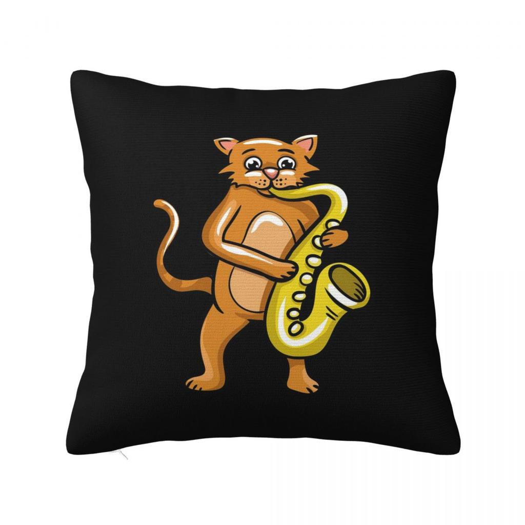 Saxophonspieler - Musik Kunst Mädchen Y2k Grafik Quadratischer Kissenbezug Kissenhülle Kissenbezug Überwurf-Kissenbezug für Zuhause Schlafzimmer