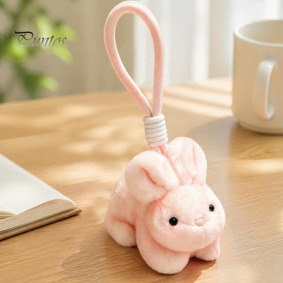 Cute Kawaii Bag Decor Scented Bunny Plush Keychain, Mini Rabbit Stuffed Animal with Fragrance Fragrant Decoration Beads, Hanging Pendant for Backpack,