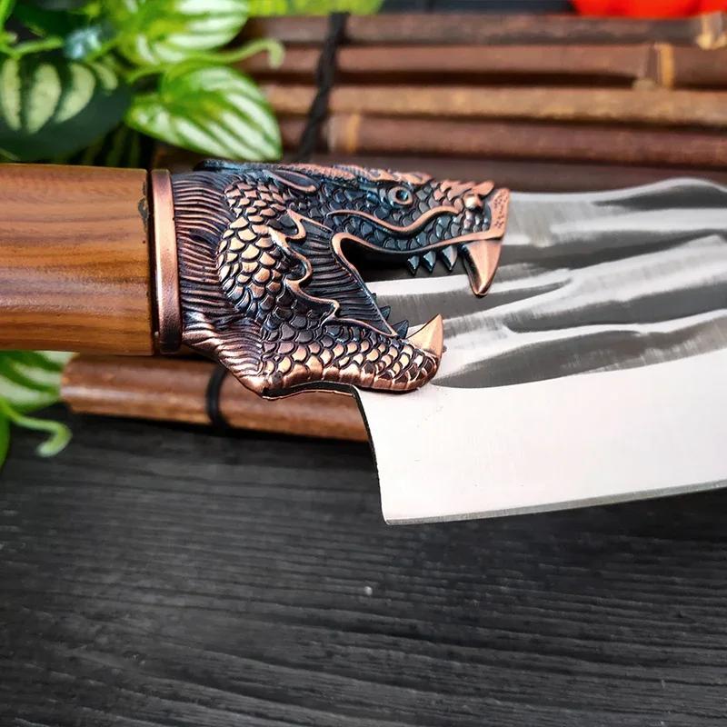 Butcher Knife Hand Forged Blade Kitchen Knives Plastic Handle Boning Knife Cleaver Meat Chopping Vegetables Cooking Chef Knives
