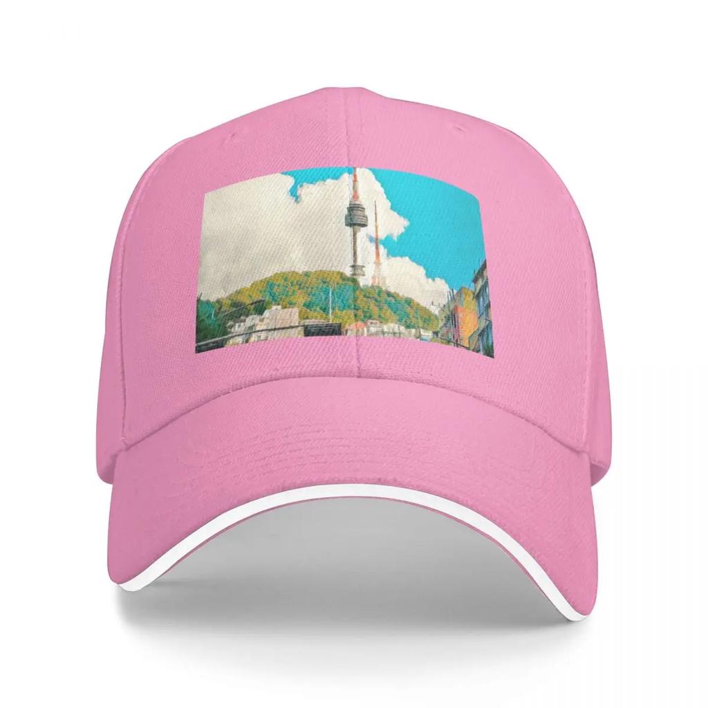 Seoul City Streets Baseball Cap Vintage Fishing Hat Beach Hat Black For Women  Unisexs