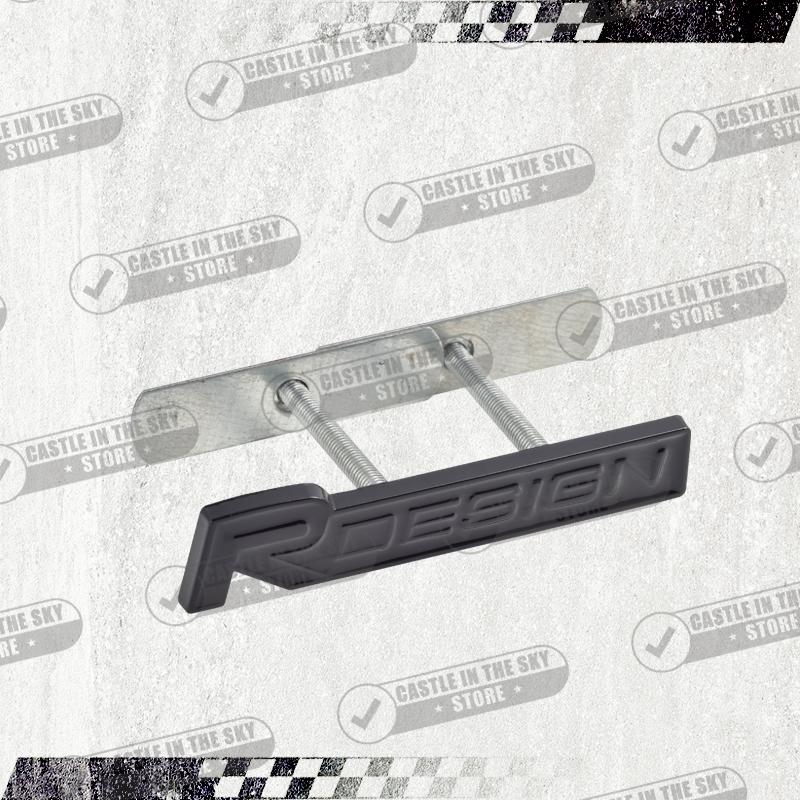Pegatina de Coche 3D Diseño R Negro Brillante Insignia de Rejilla Frontal de Cabeza Emblema de Calcomanía de Metal Para Volvo V40 V60 V70 XC40 XC60 XC90 S40 S80 D5