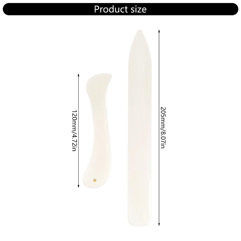 8Pcs Leather Creasing Tool Bone Folder Paper Fabric Creaser for Fabric Marking Seams Pressing Sewing Craft Card Making