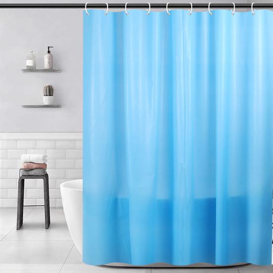 1 ensemble de rideaux de douche avec 12 anneaux de suspension, couleur unie, épais, imperméable, lavable, sans poinçon, pour porte de cuisine, rideau de fenêtre de chambre à coucher