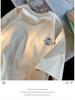 Men’s Trendy Loose-Fit Summer 2024 White Cotton Short-Sleeve T-Shirt