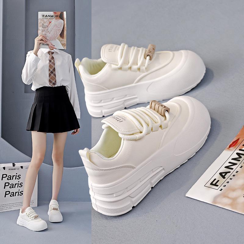 Sports Little White Shoes Female Student Korean Version 2025 Autumn New Versatile Casual Platform Heightening Board Shoes HY-6602