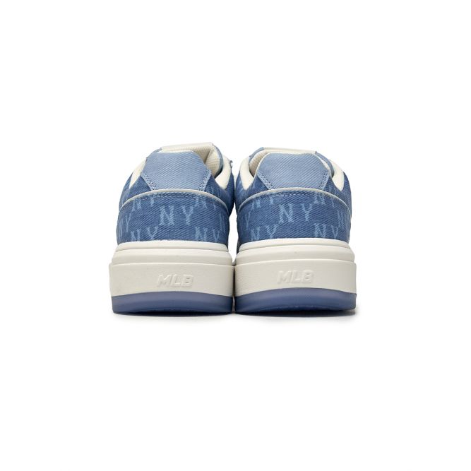 MLB Chunky Liner Denim Monogramm SL Vielseitig Bequem Höhenverstellend Low-Top-Sneaker Unisex-Sneaker Blau 3ASXM016N-50BLD