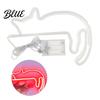 Energy Saving Wall Decor Cat LED Neon Sign Sconce for Bedroom Decor Cute Cartoon Animal Heart Shaped Light Light Decorative Lamp Living Room