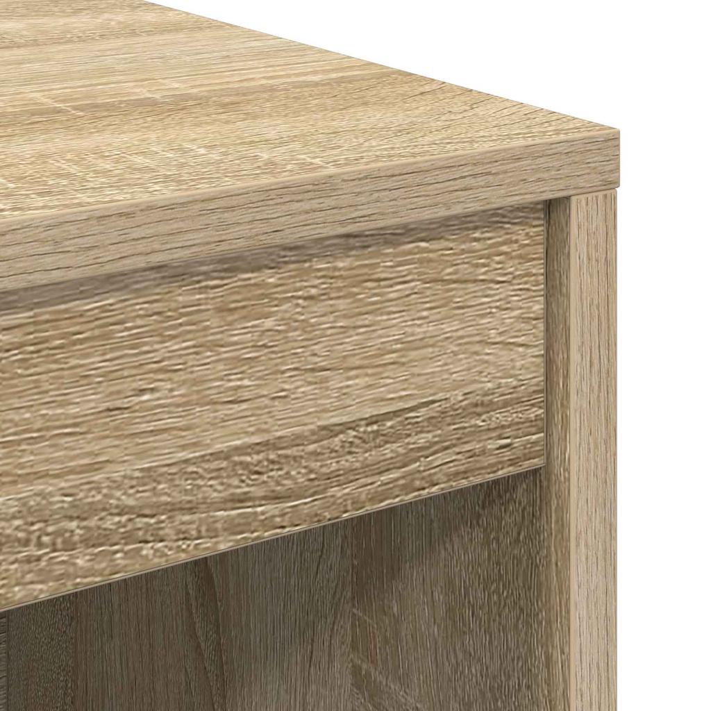 Desk with Drawers and Shelf 2 pcs Sonoma Oak