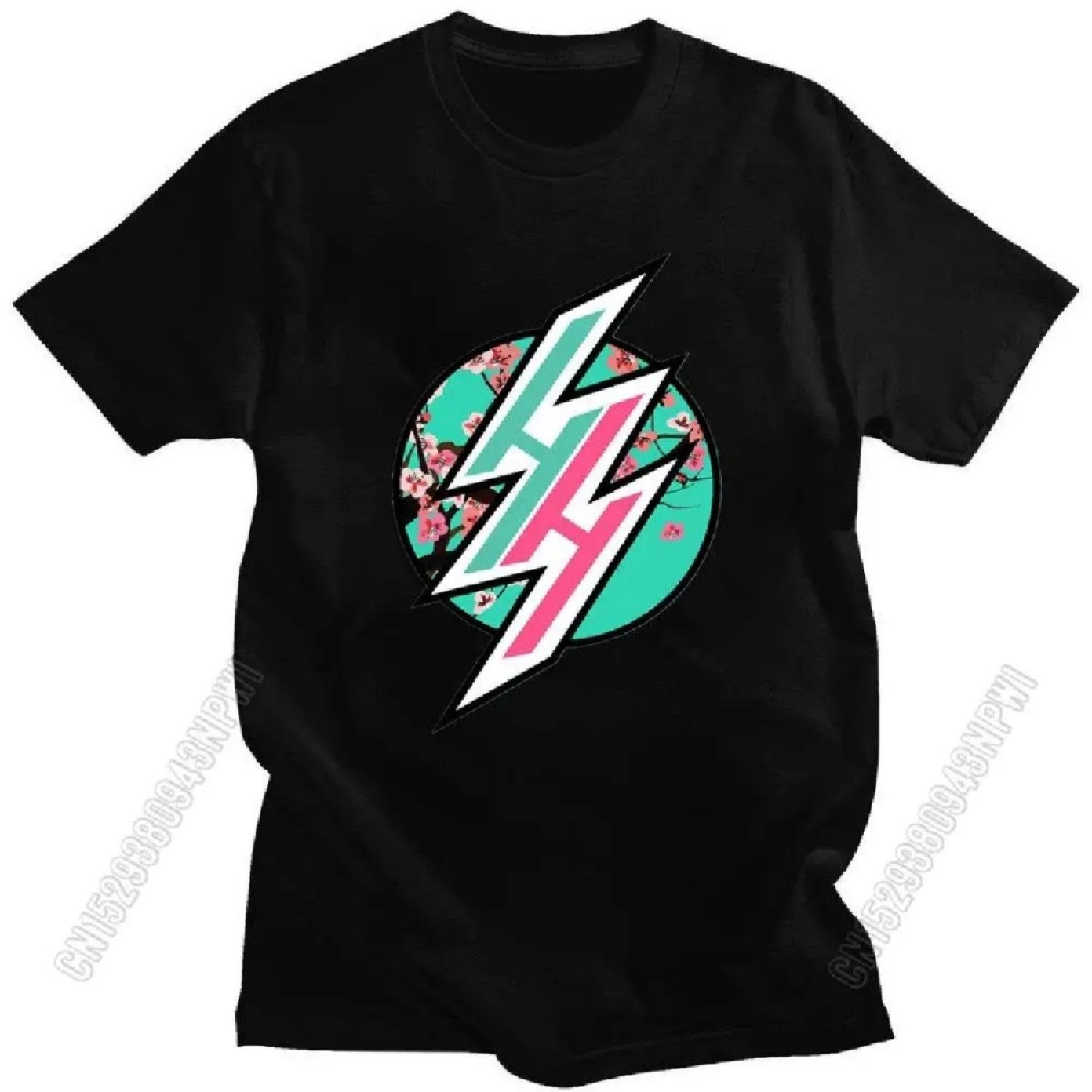 

Japanese Anime T-Shirts Hentai Haven Logo Pattern Cotton Tshirt Meme Funny Oversized Black Unique Tshirts Mens XXXXXL чорний
