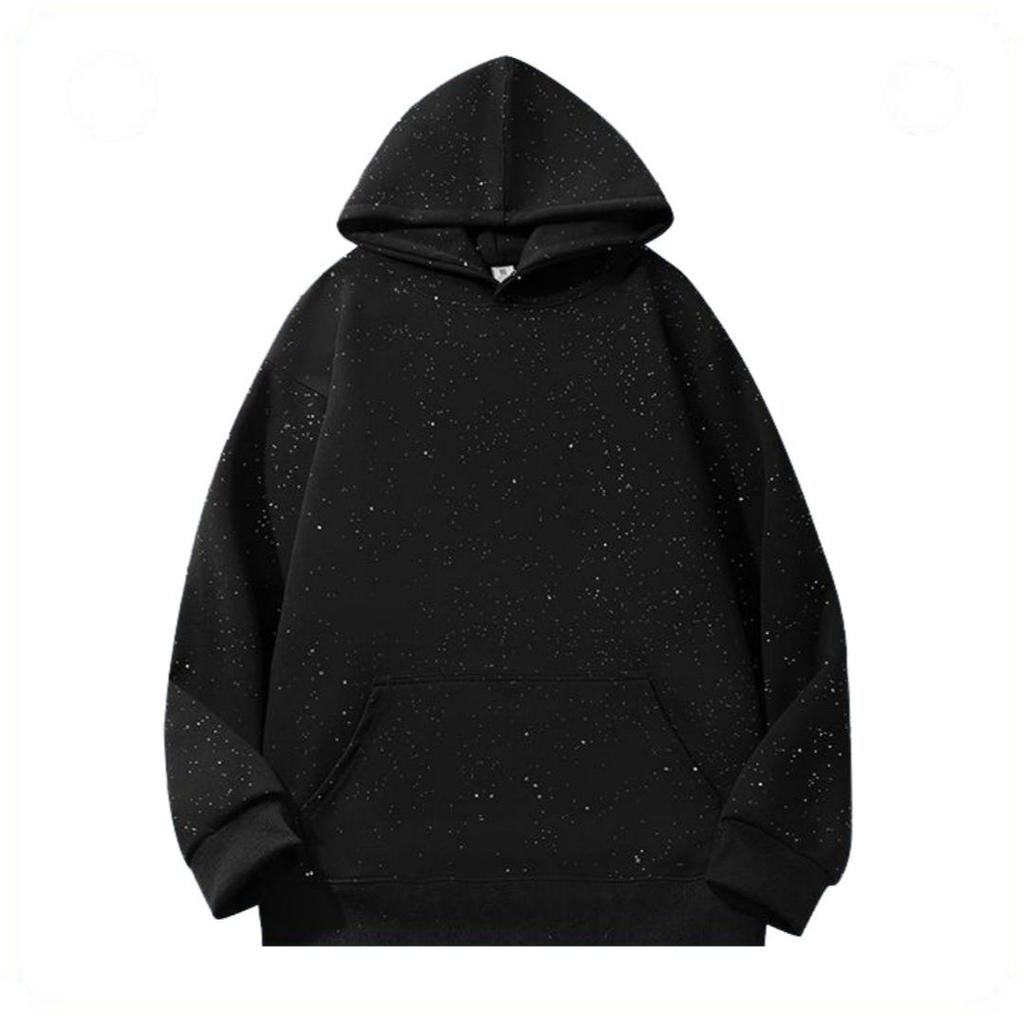 American Street Trend Hoodie, Heavyweight Loose Starry Hoodie, Pullover Top