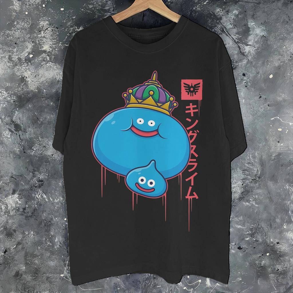Summer Dragon Quest slime T Shirt for Unisex Women  Cotton Tshirts Short Sleeve Clothes