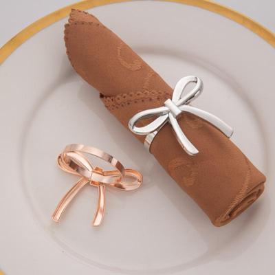 Romantic Bow Napkin Ring, Reusable Napkin Holder, Suitable For Valentine'S Day, Parties, And Wedding Table Decorations