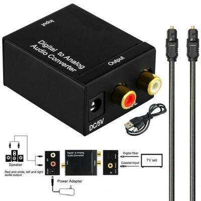 Digital Analogue Audio Optical Converter Coaxial Toslink Fiber Conversion RCA LR Sound Adapter
