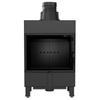 Smart Steel Fireplace KRATKI LUCY SLIM 8 kW Ø 160 Black Thermotec MSK GLASS