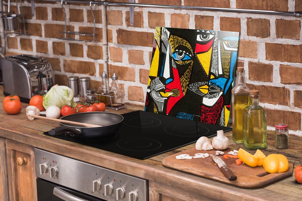 SZKLANA PŁYTA OCHRONNA NA KUCHENKĘ 50x52 POP ART.