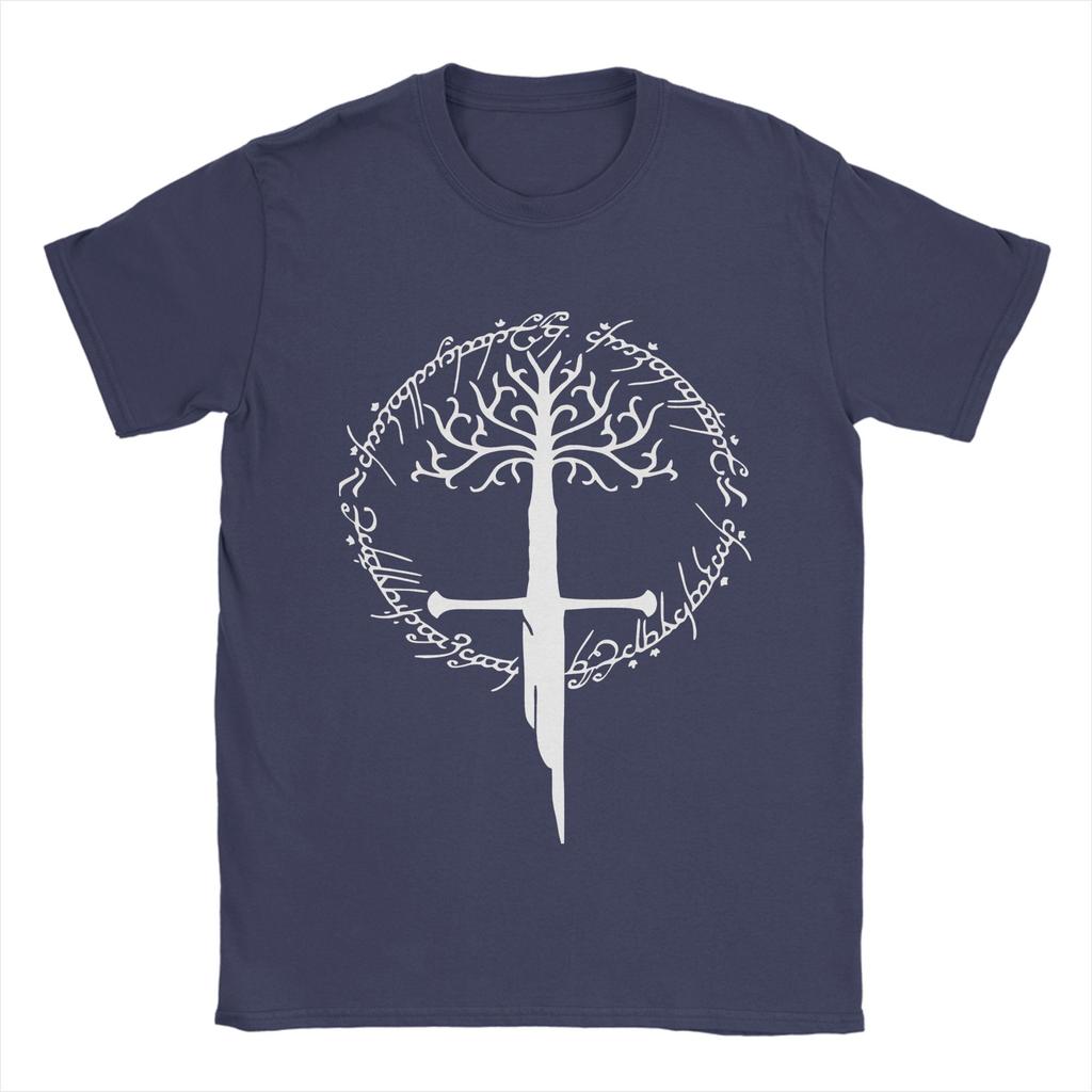 L-Lords Of The R-Rings 100 Cotton T-Shirt For Men's Beach  Street Style T Shirts Round Neck Trendy Cool T Shirt Printed Clothes