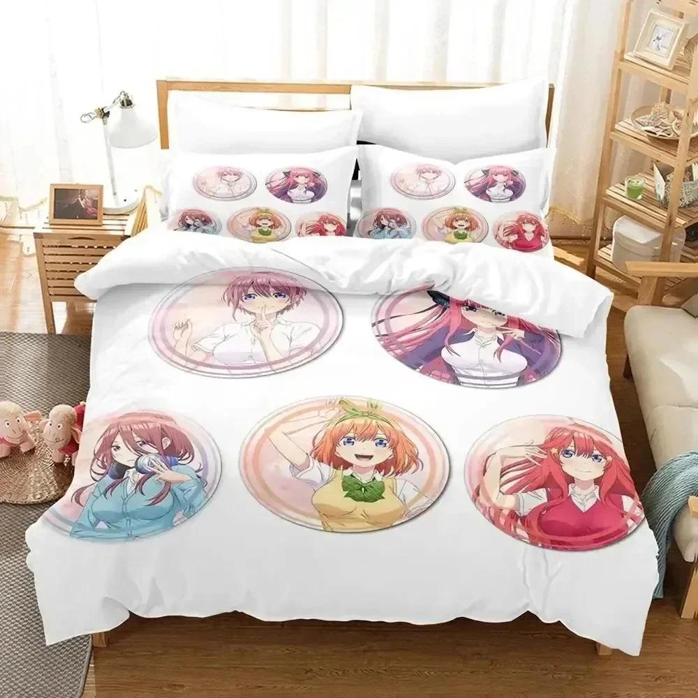 

Luxury New 3D Print Anime Quintessential Quintuplets Bedding Set Boys Girls Twin Queen Size Duvet Cover Adult Home Textileextile 70x133cm 2pcs
