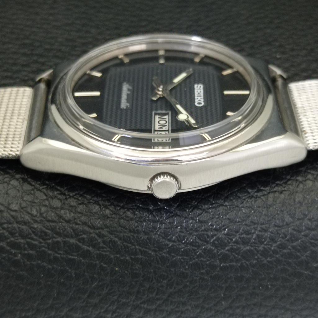 SEIKO AUTOMATIC 6309A JAPAN MENS VINTAGE BLACK COLOR DIAL WATCH a701620-5 R206c-a701620