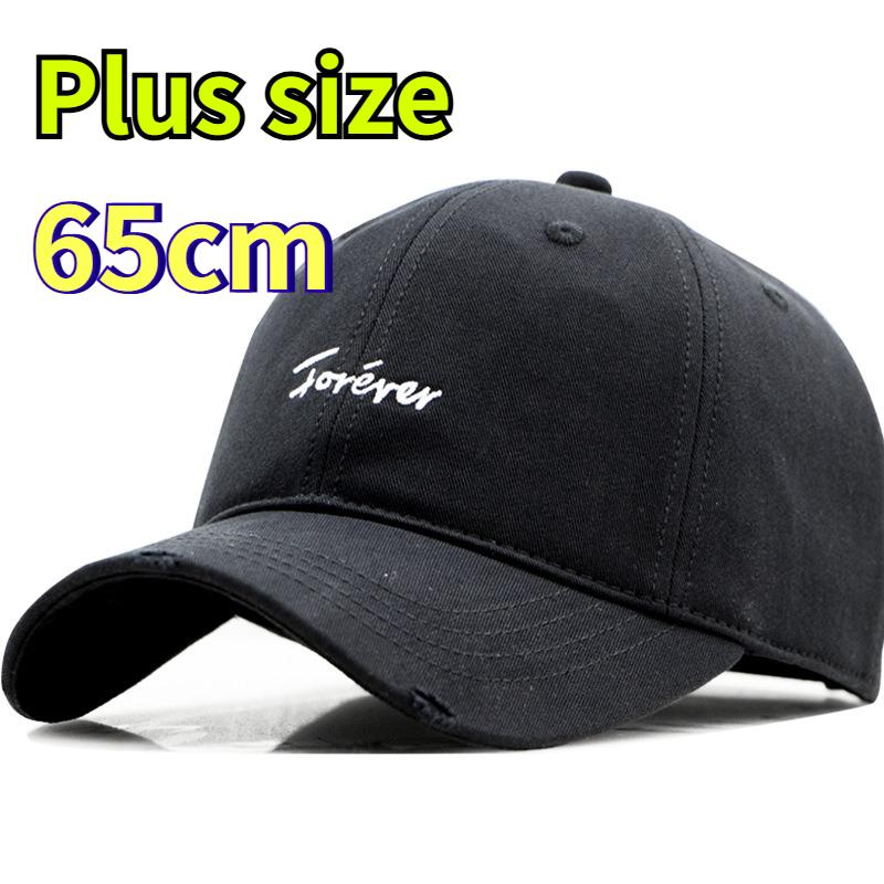 My Extreme Outdoor Activities Women's Black Man Big Size Water Washed Punched Cotton Baseball Caps Fashion Sports Snapback Cap Big Head Trucker Cap 55-60Cm 60-65Cm 55-59Cm
