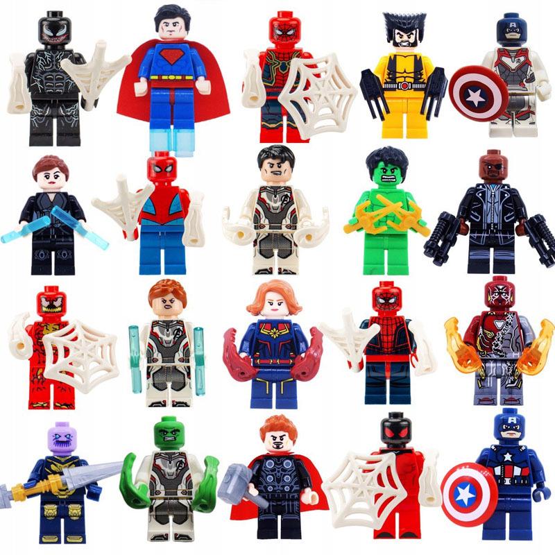 Spider-Man & Iron Man Building Blocks - 24 Hero & Knight Figures Set for Children
