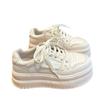 Thick-soled heightening women's shoes leather board shoes spring and summer new versatile little white shoes children's casual sports shoes