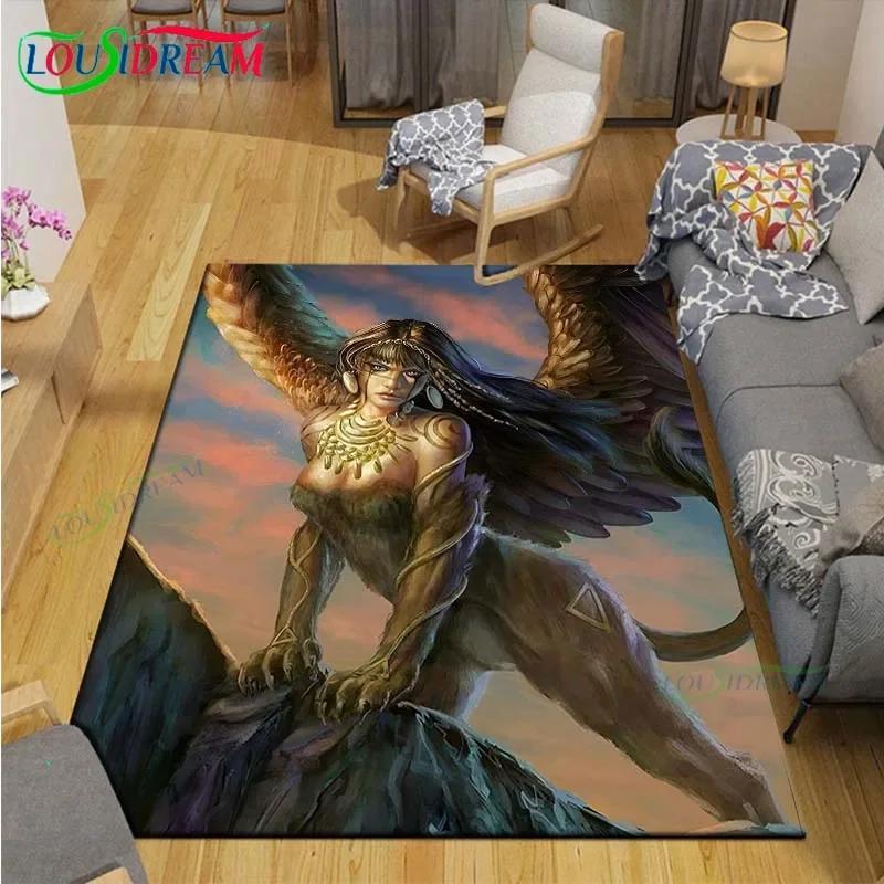 3D Fashion Myth Godman Mythical Beast Printed Carpet Living Room Anti-Skid Area Rug Kids Bedroom Mats Yoga Mat Carpet Decor Gift