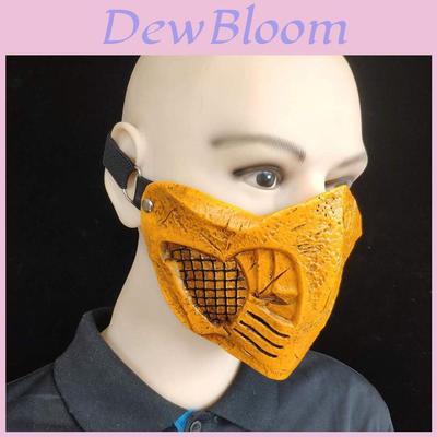 Stunning Mortal Kombat Scorpion Half Face Mask Crafted From Durable Resin For Cosplay Events