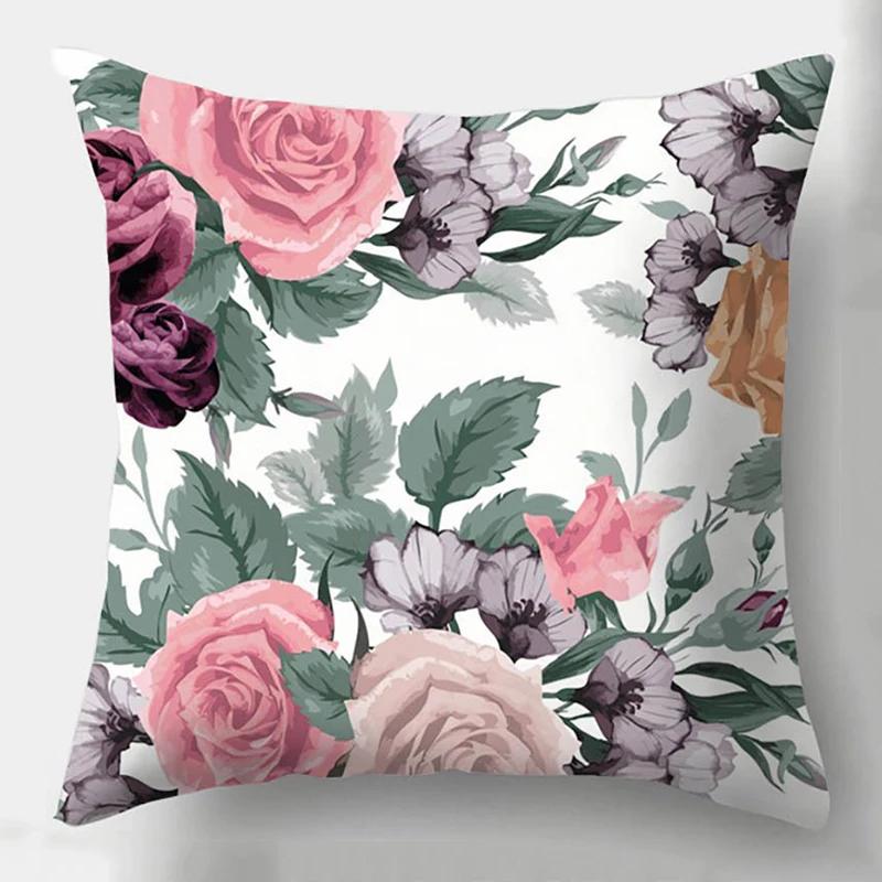 Elegant Fashion Floral Decoration Pillowcase Sofa Cushion  Living Room Bedroom Decoration Cushion Cover Home Decor