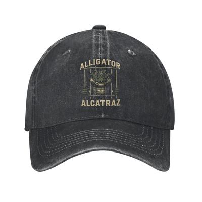 Washed Baseball Cap Alligator Alcatraz Funny Animal Summer Hats For Women Men Hiking Fishing Sun Snapback Cap