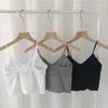 Women's Autumn Ribbed Seamless Bandeau Camisole with Beautiful Back Design