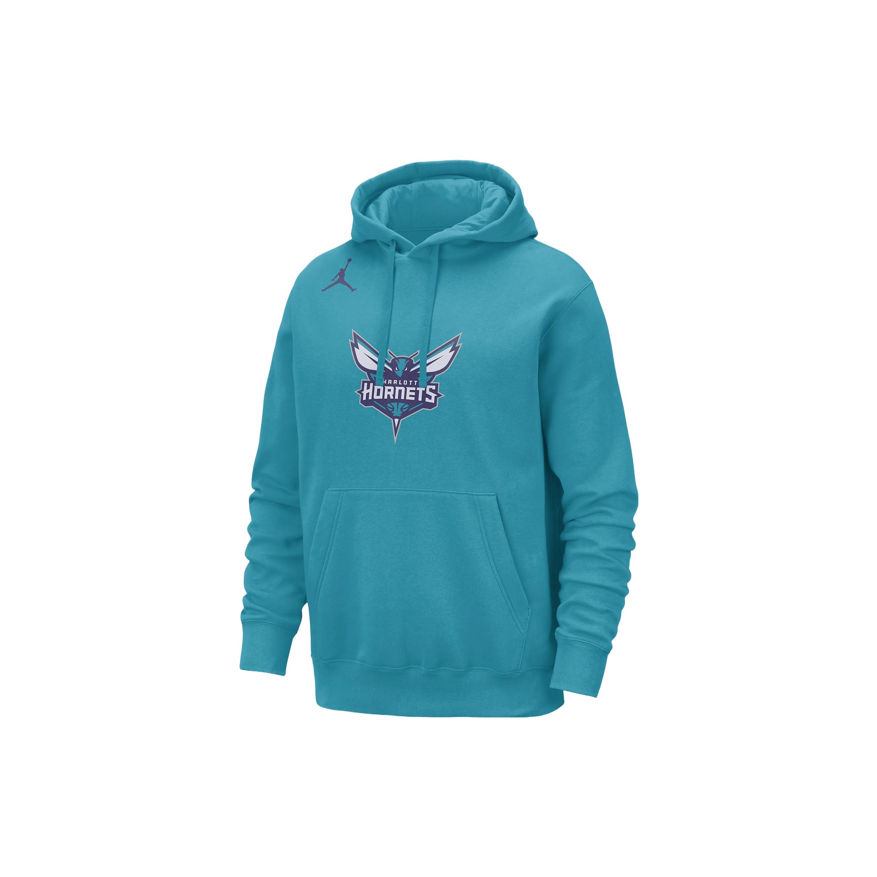 

Jordan NBA Charlotte Hornets Cartoon Print Sports Hoodie Men Tops Sky-Blue FB4757-415 XL