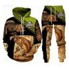Convient aux Poissons Impression 3D Garçons Filles Sweat à Capuche Pantalon Ensembles 2 pièces Pêche Chasse Camping Vêtements pour Enfants Mode Enfant Vêtements de Sport d'Extérieur