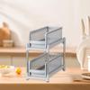 under Sink Organiser Sliding Kitchen Cabinet Organizer Sturdy Stainless Steel Bathroom 2 Tier Pull Out Cabinet Organizer