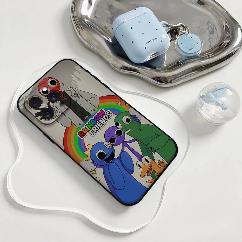 Rainbow Friends Toy Cartoon Game Phone Case For Iphone 17 16 15 11 13 14 Pro Max X Xr Xs Max 12mini Black Shell Cover Case