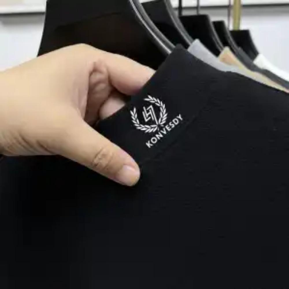 Herbst Winter Halbkragen Einfarbig Unterzieh-T-Shirts Herren Langarm Samt-Zusatz Lässig Mode T-Shirt Herren Pullover Top Homme