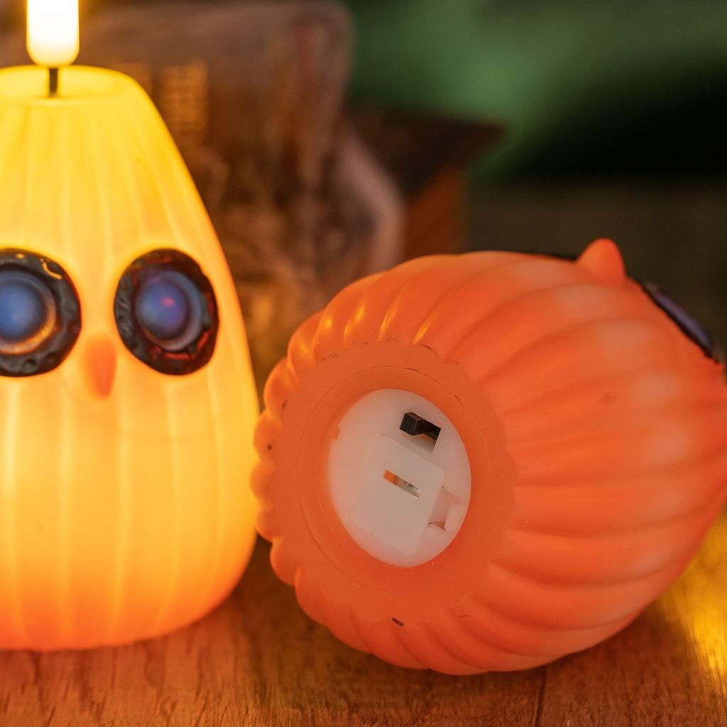 Whimsical Owl Candle Halloween Decor Glow-in-the-Dark Night Light