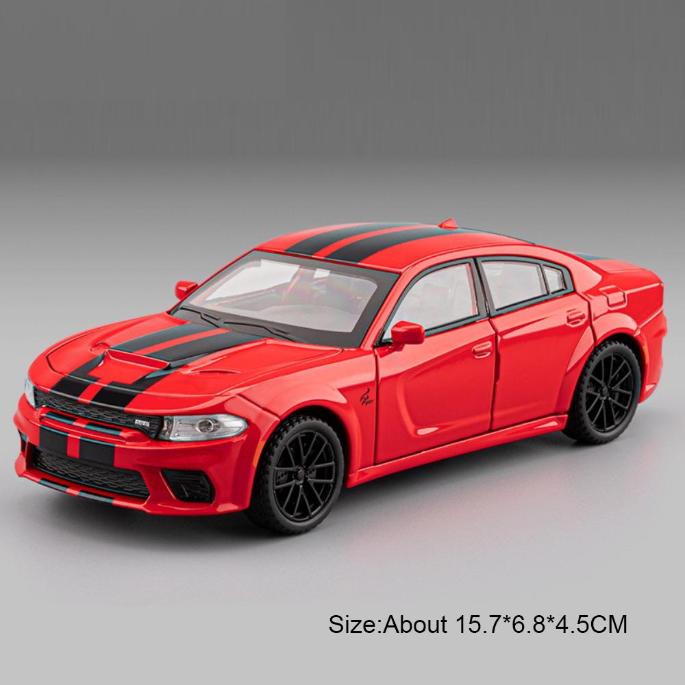 1:32 Scale Charger 1970 Classic Car Model Toy Alloy Diecasting Pull Back Sports Cars Models Sound Light Gifts for Kids Boys