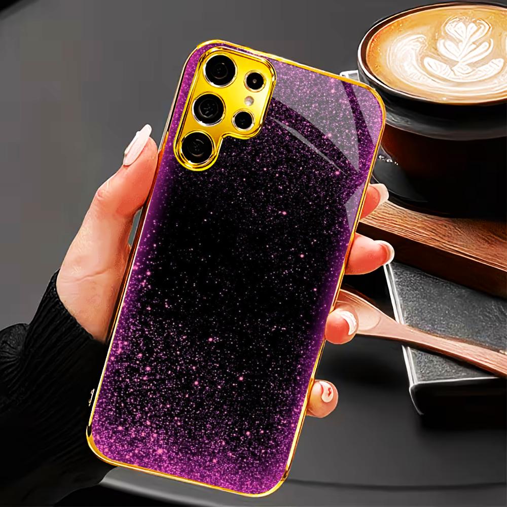Violet Or Tendance Téléphone Portable Modèle Best-seller Coque Téléphone Coque Téléphone Verre pour Samsung Galaxy S26 S25 S24 S23 S22 FE, Ultra, Plus