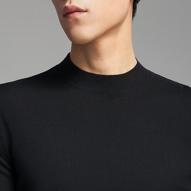 Youngor Men's 100% Wool Half-High Collar Sweater